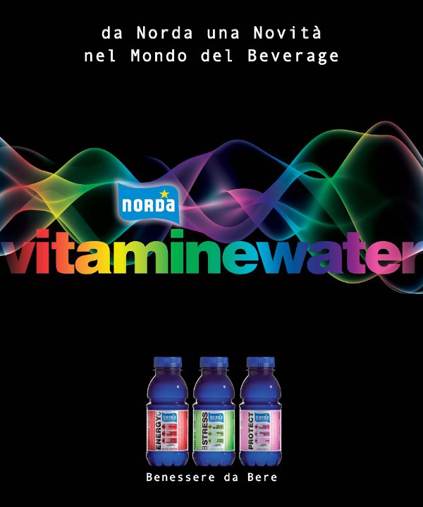 Norda vitamine vitamin water pubblicità